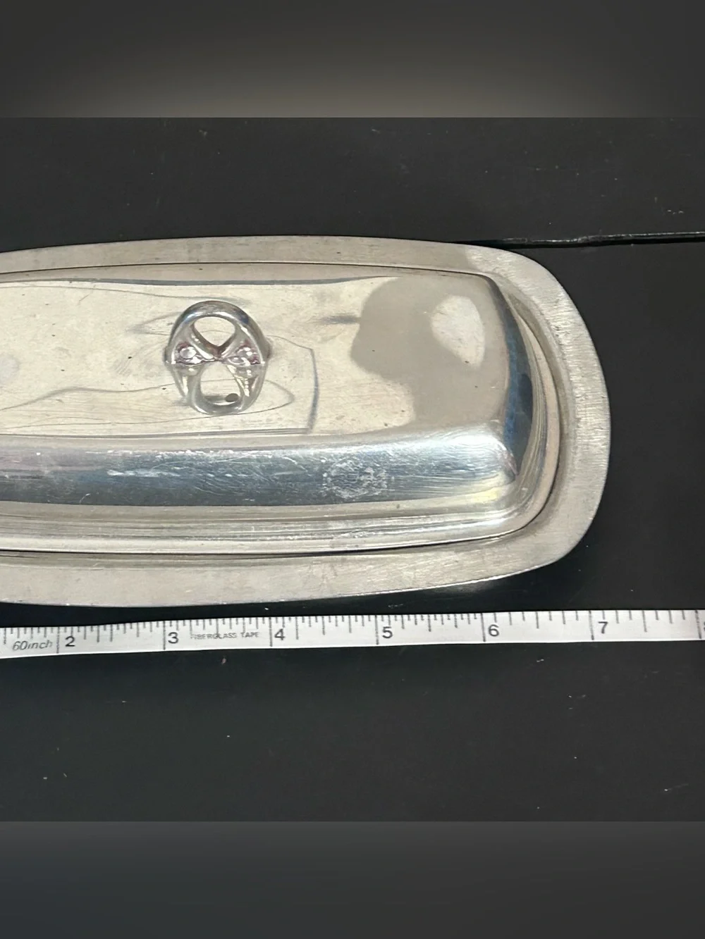 Vintage Queen Art Pewter Covered Butter Dish Handmade Danish Quality USA